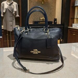 Coach Black Leather Satchel